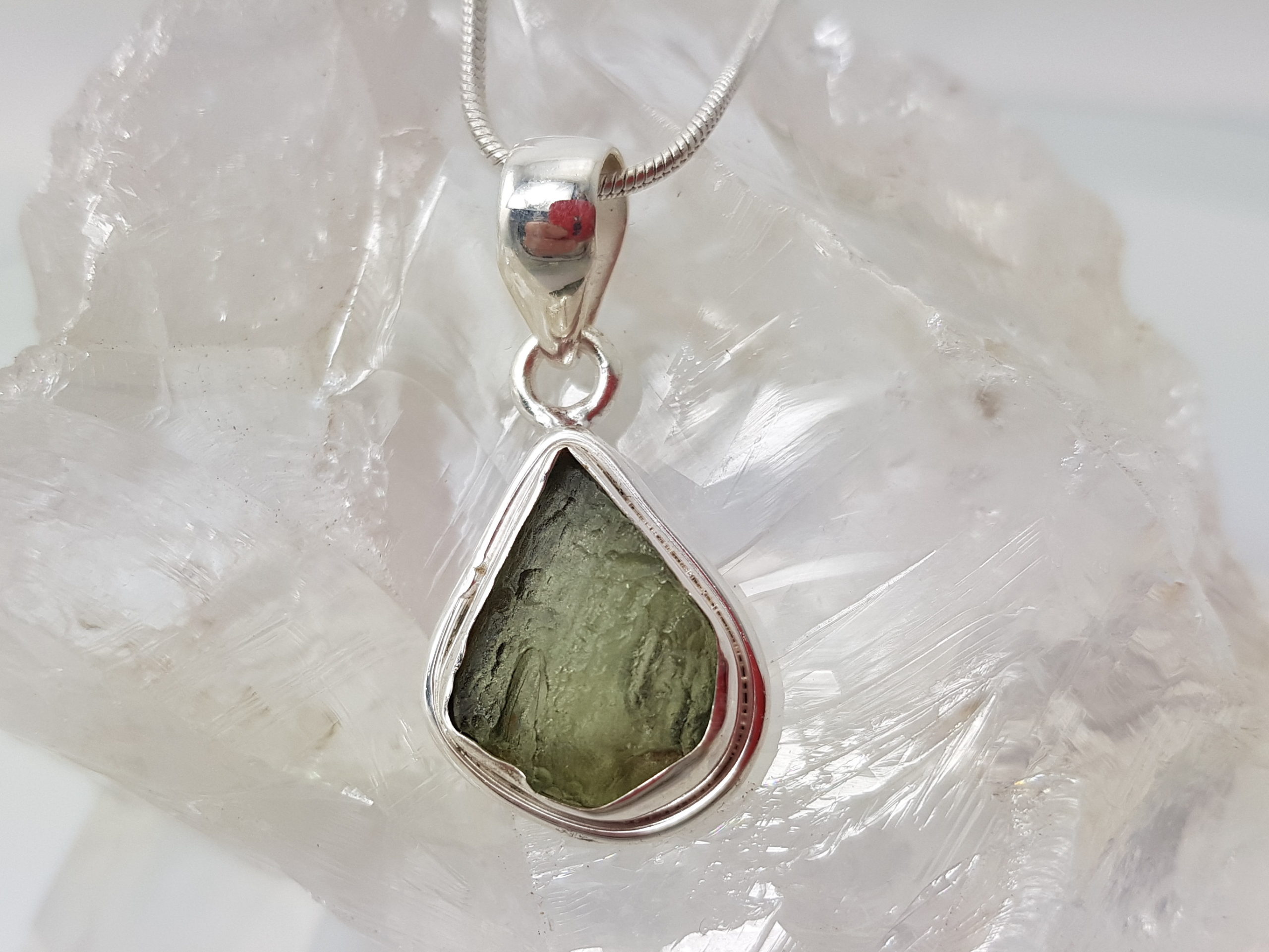 Anhaenger Moldavite Silber