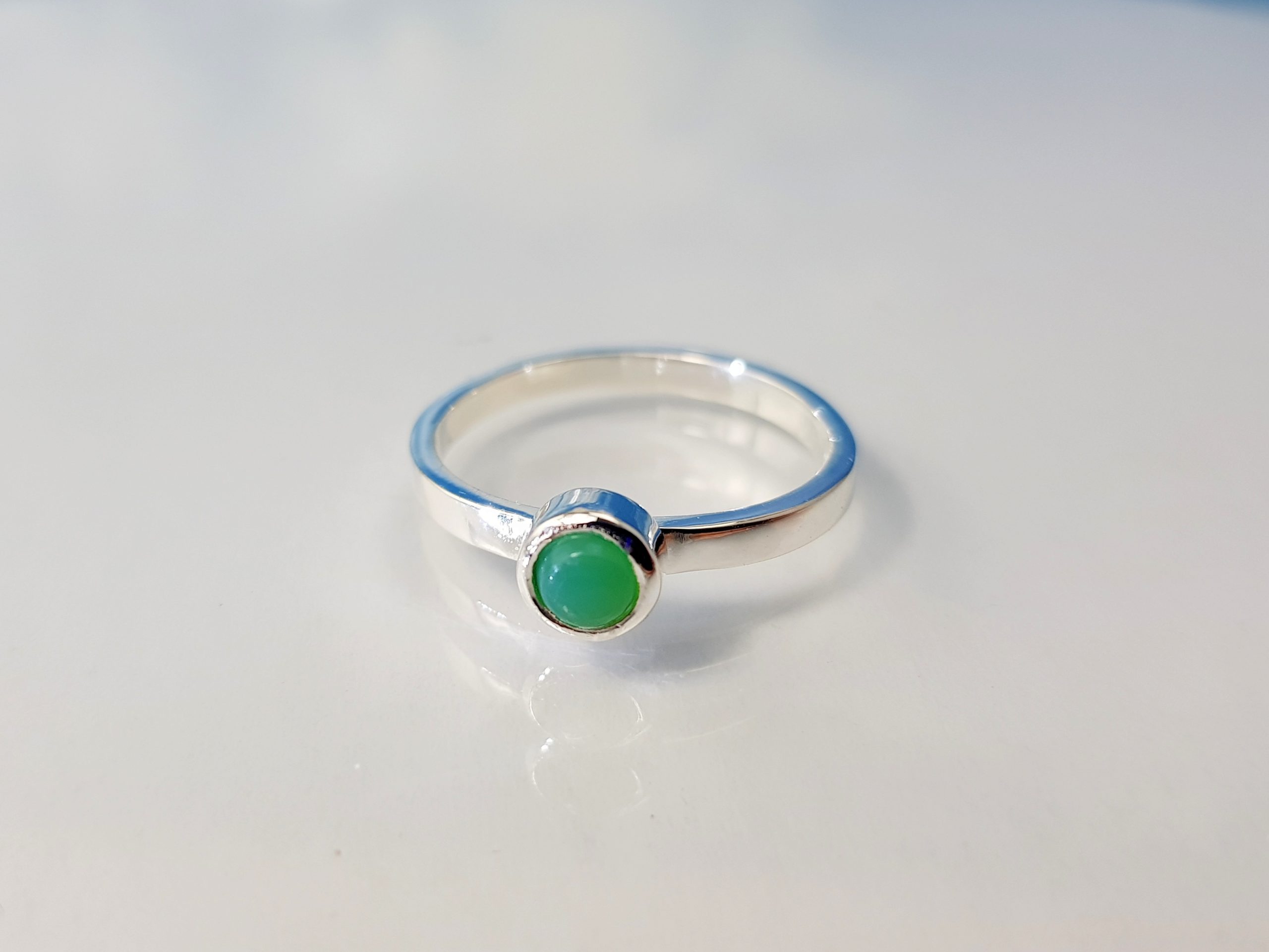 Ring Silber Crysopras Stapelring