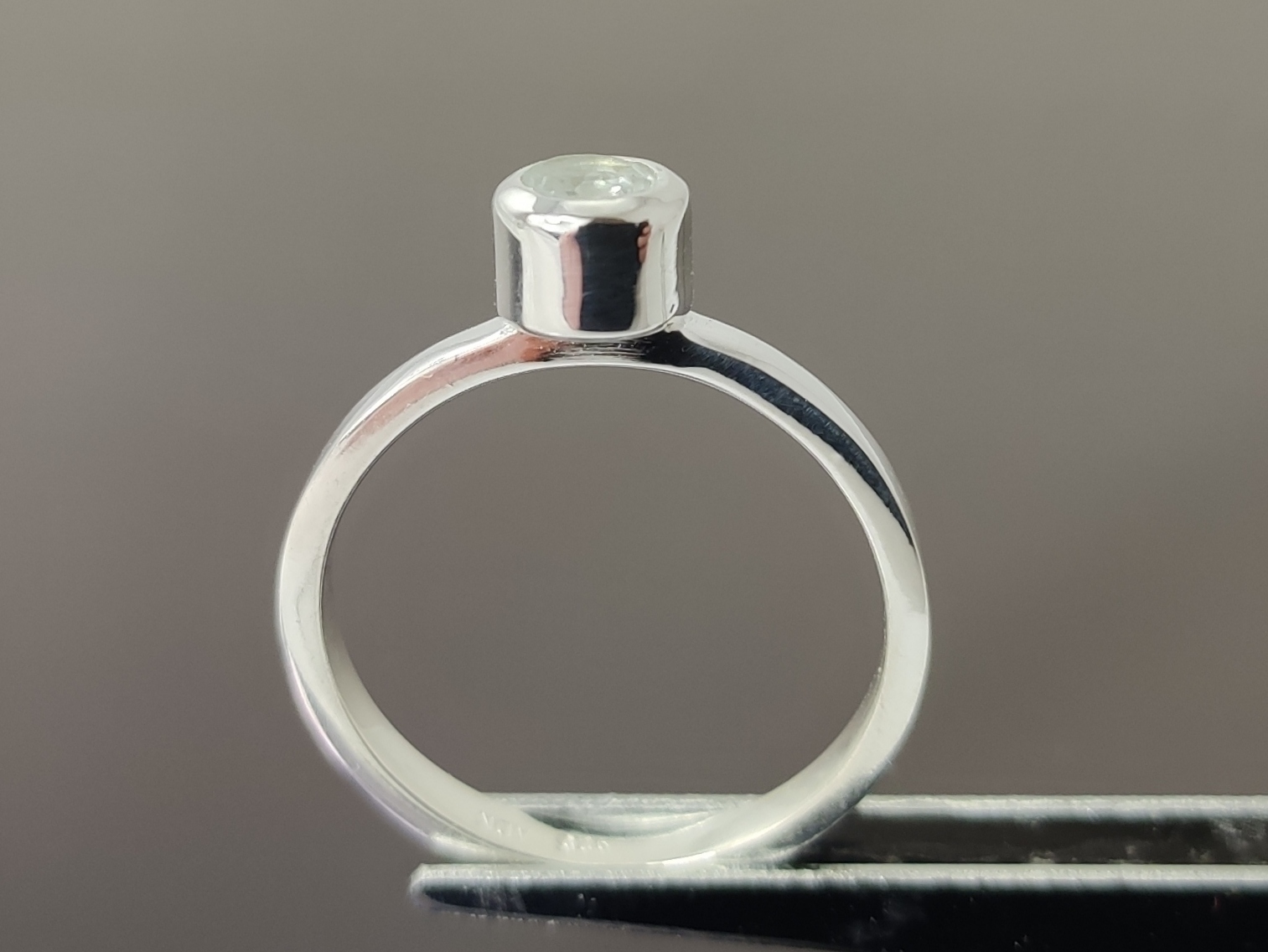 Ring Blautopas Stapelring 925 Silber