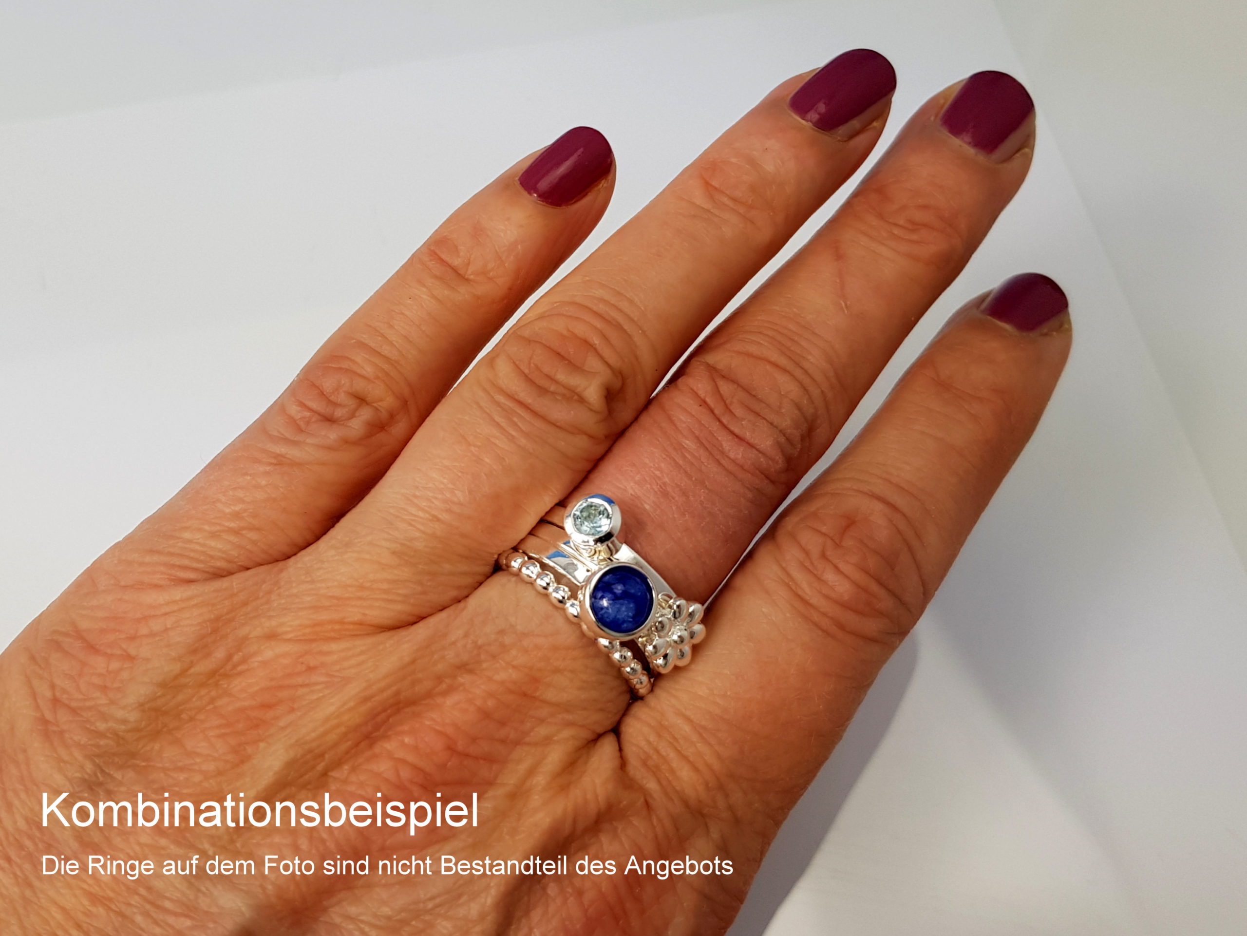 Kyanit Stapelring aus 925 Sterlingsilber – Bild 7