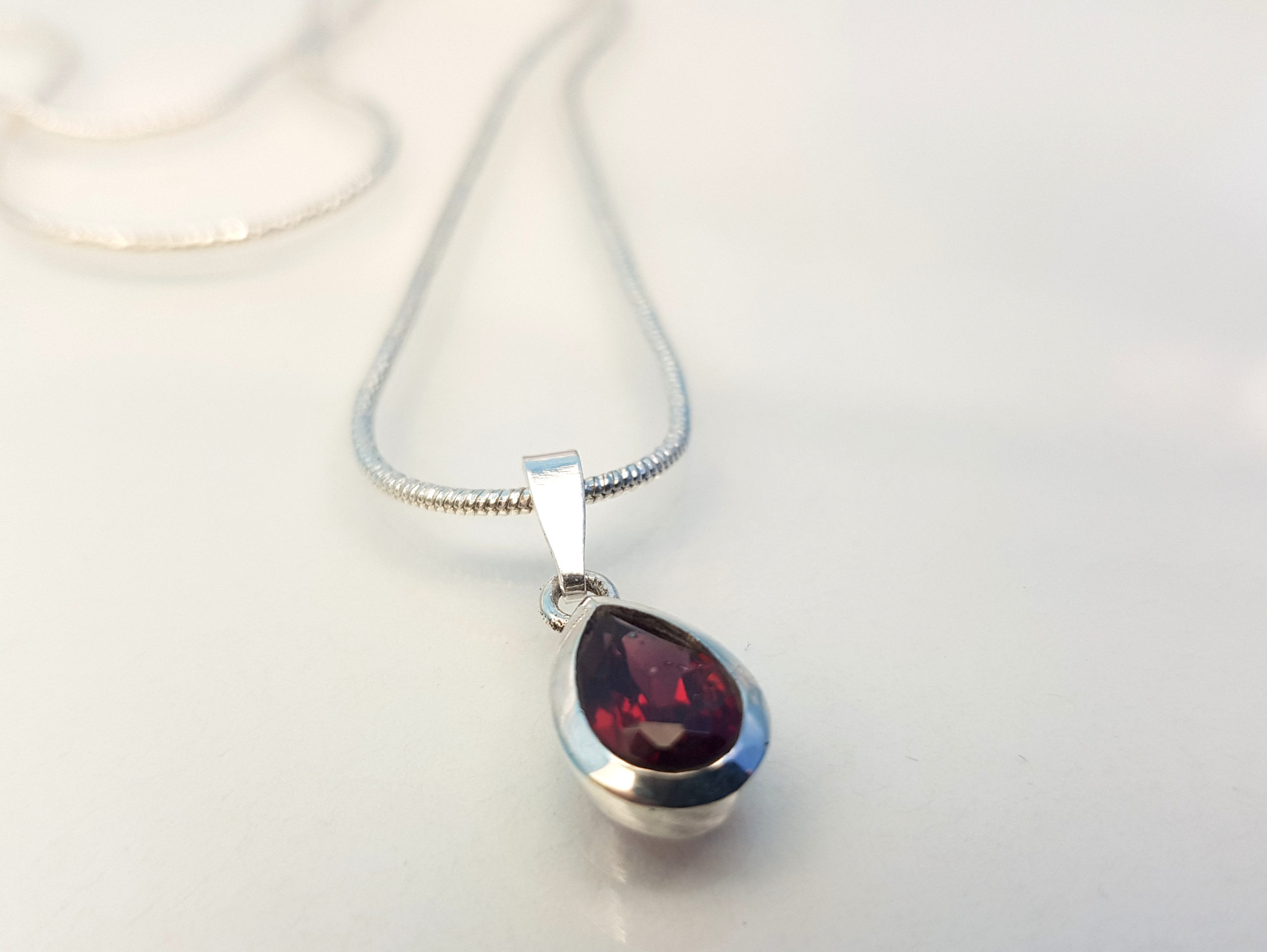 Anhänger Granat Silber