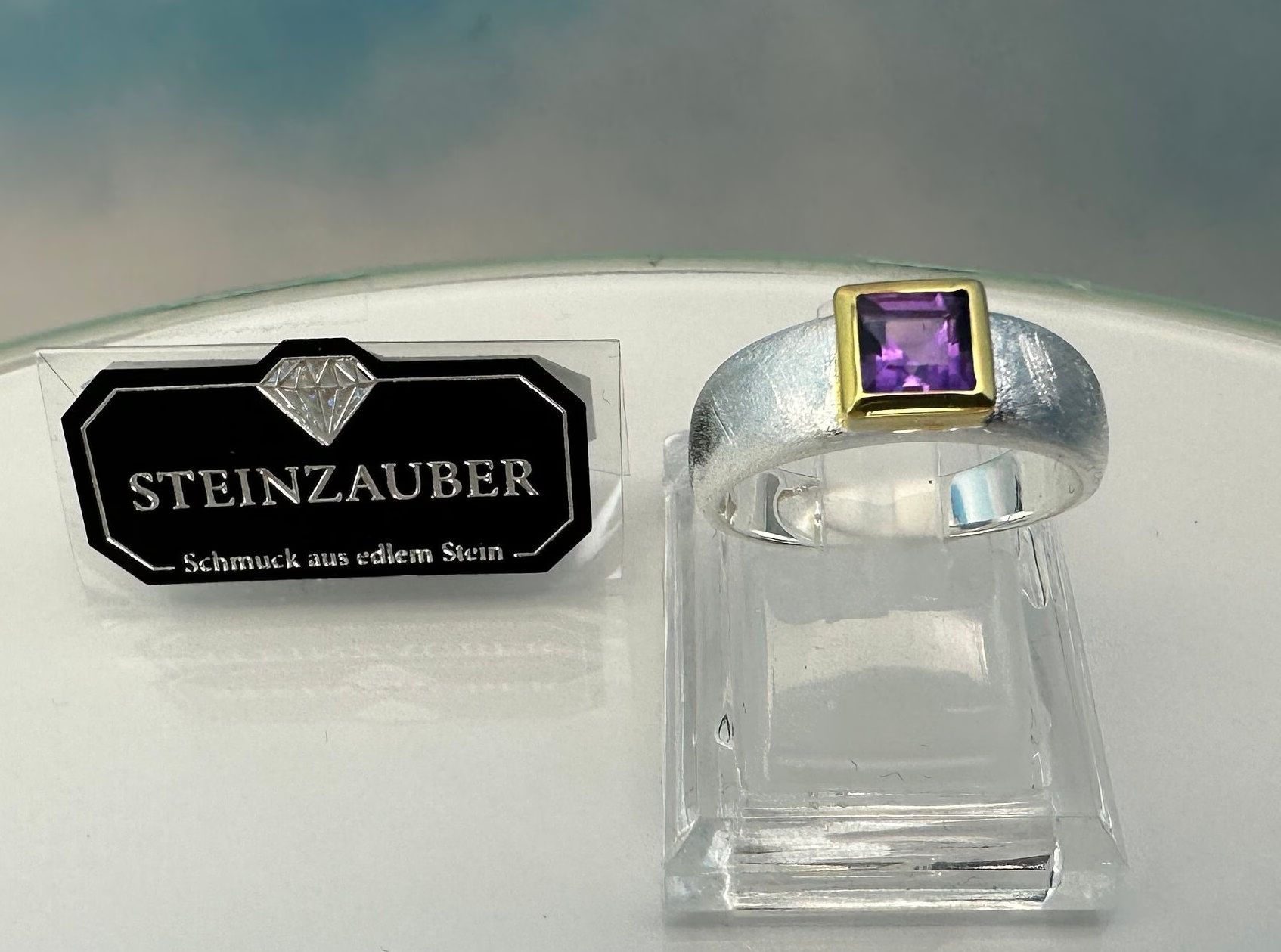 Ring Amethyst Gold 925 Silber