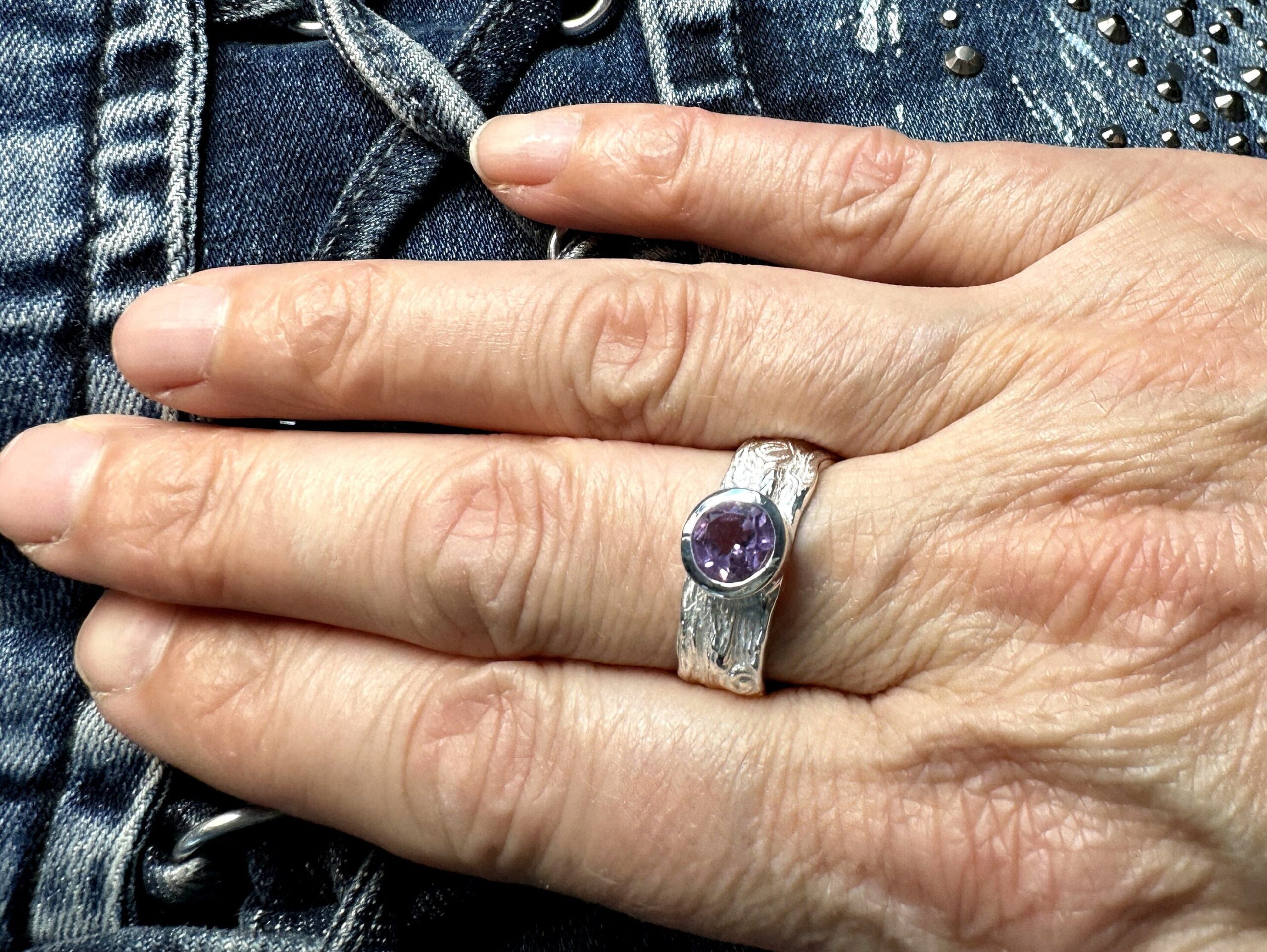 Ring Amethyst facettiert Silber