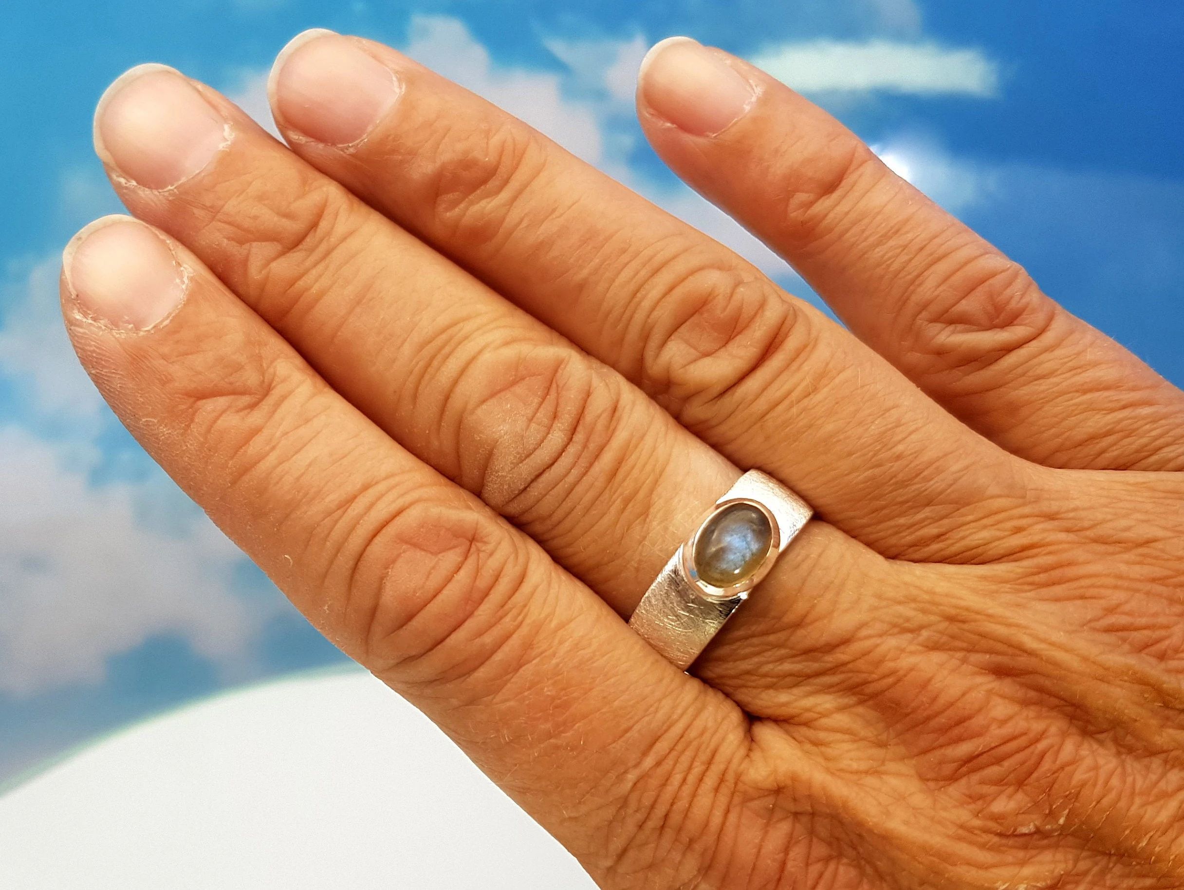 Ring Labradorit Sterlingsilber