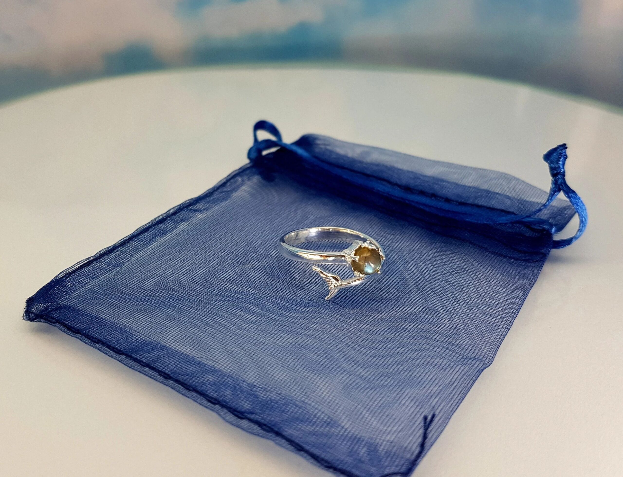 Ring Labradorit facettiert Sterlingsilber