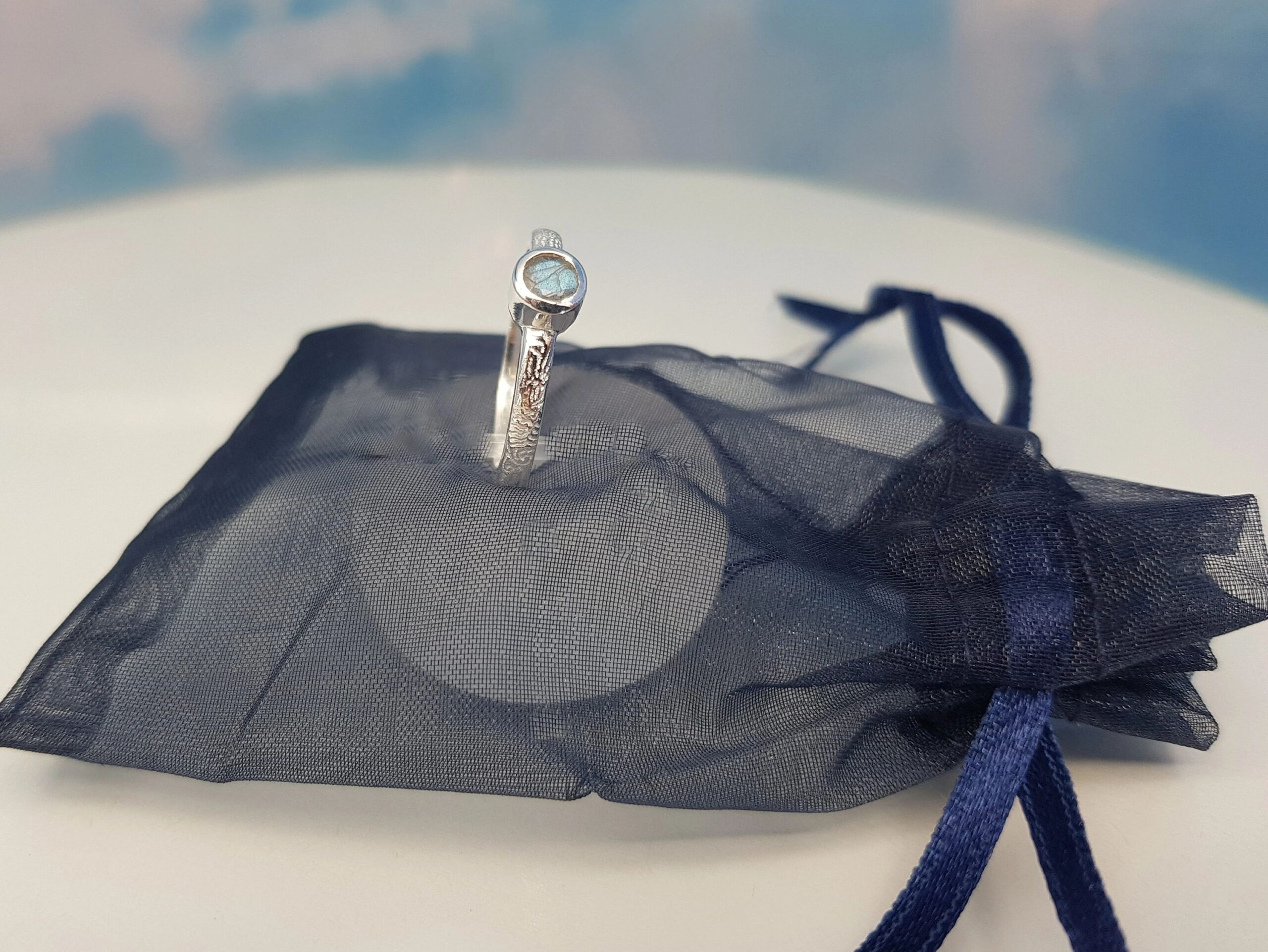 Ring Labradorit facettiert Sterlingsilber