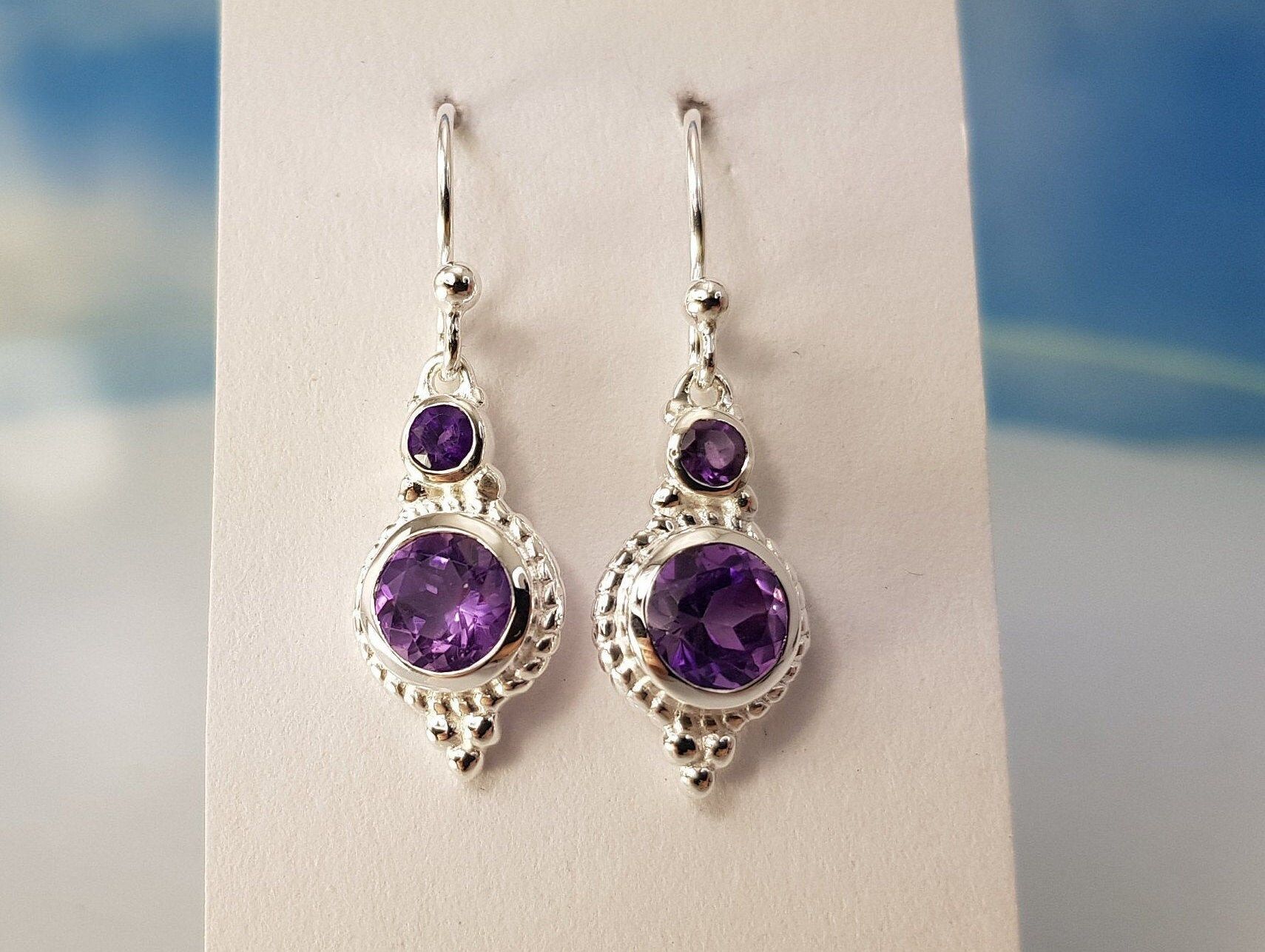 Ohrringe Amethyst 925 Silber