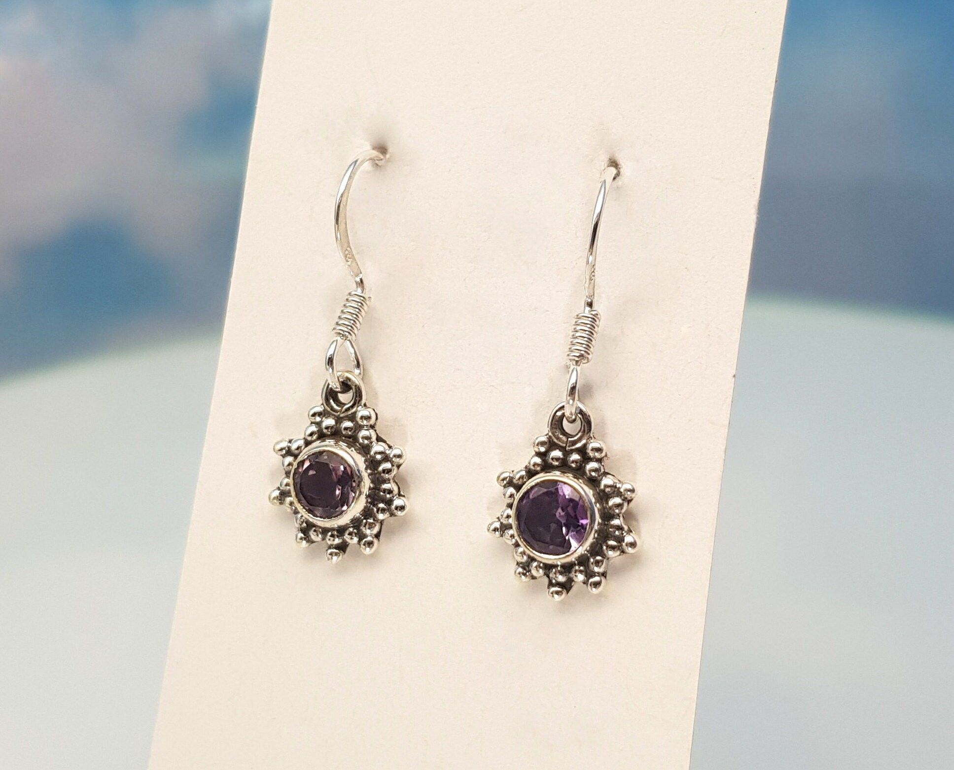 Ohrringe Amethyst facettiert 925 Silber