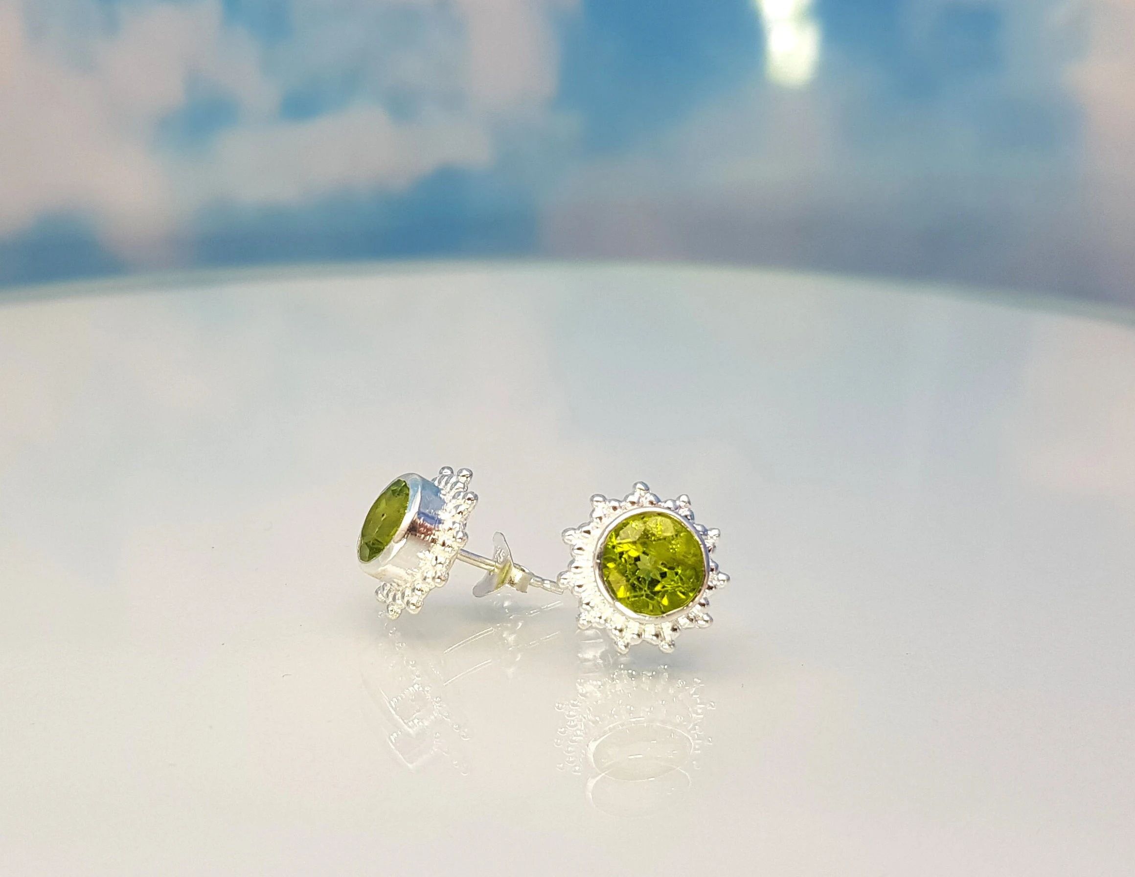 Ohrringe Peridot 925 Silber