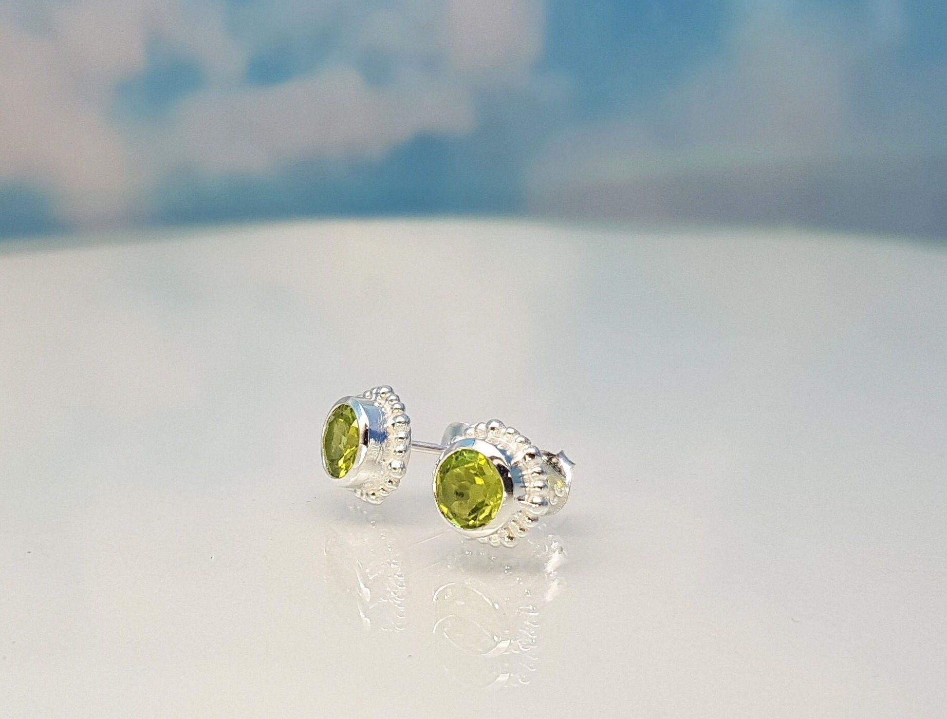 Ohrringe Peridot 925 Silber