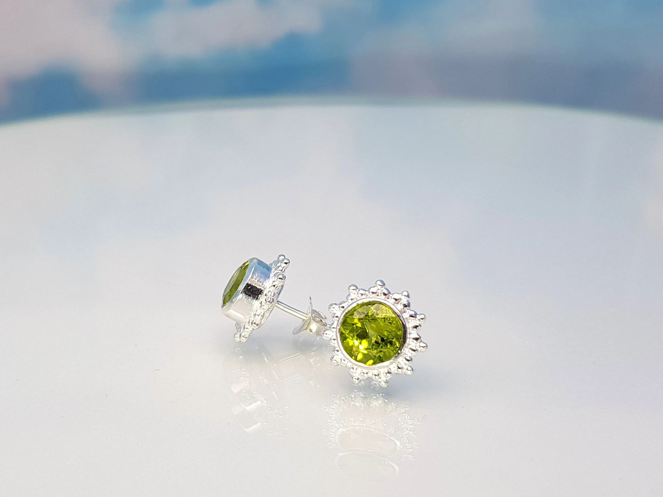 Ohrringe Peridot 925 Silber