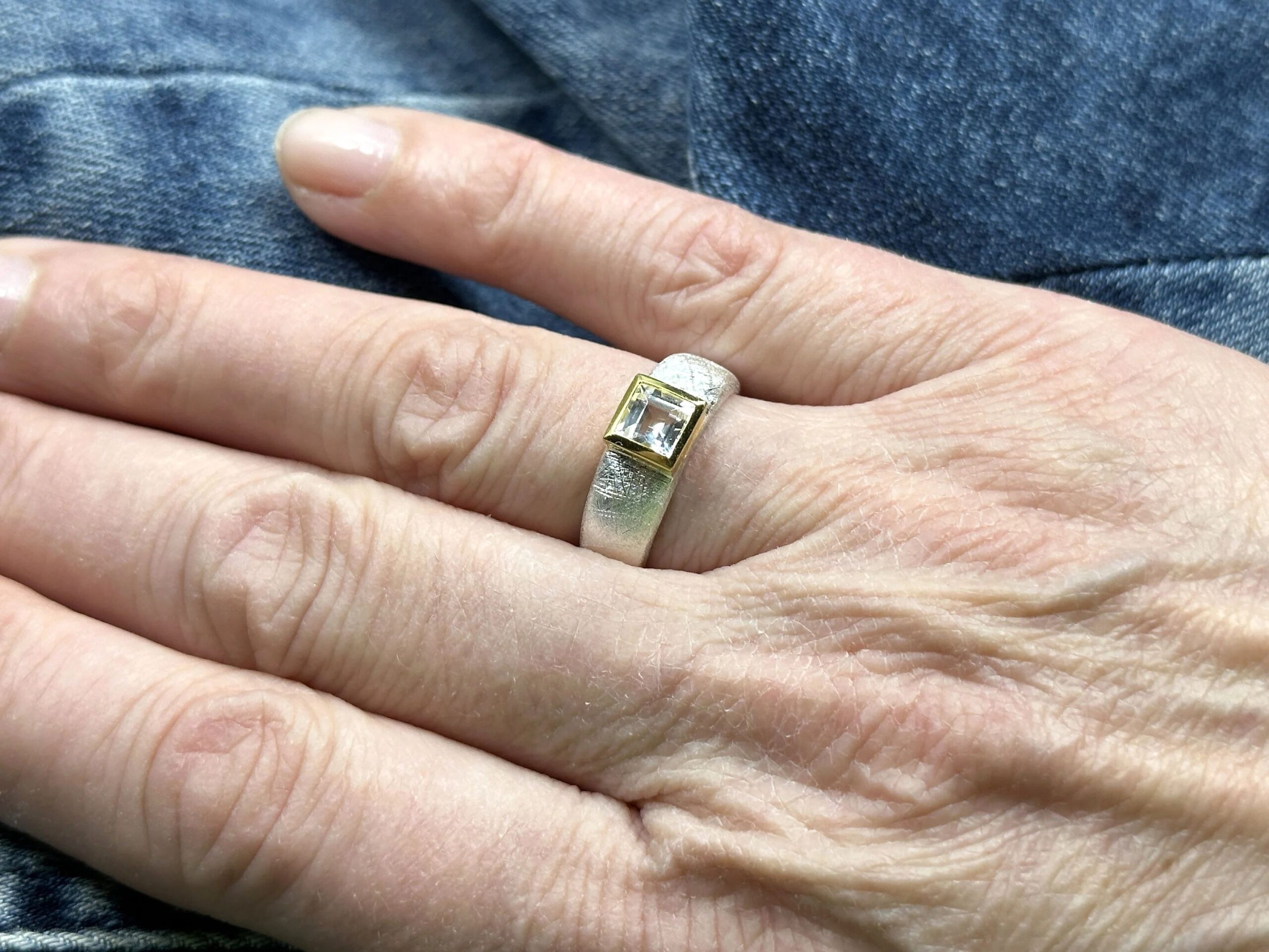 Ring Weißer Topas Gold 925 Silber
