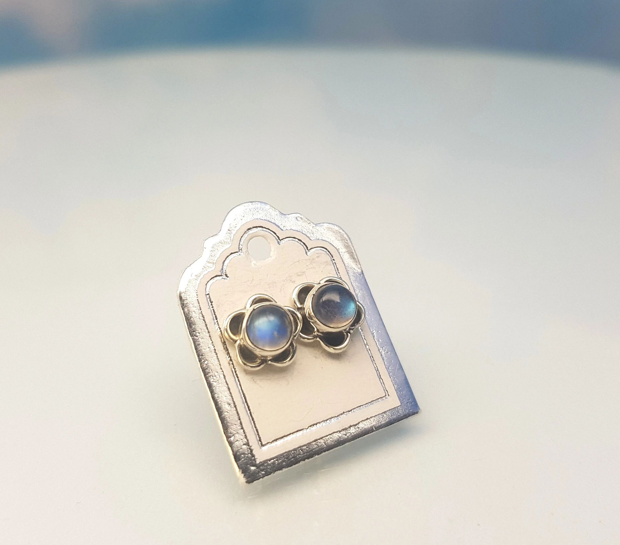 Ohrringe Labradorit 925 Silber