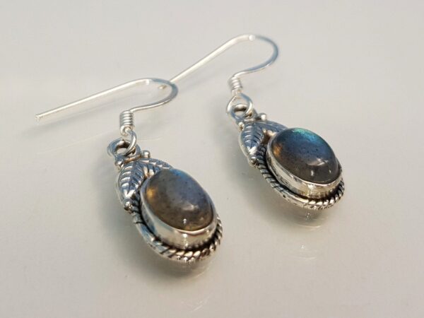 Ohrringe Labradorit Cabochon Silber