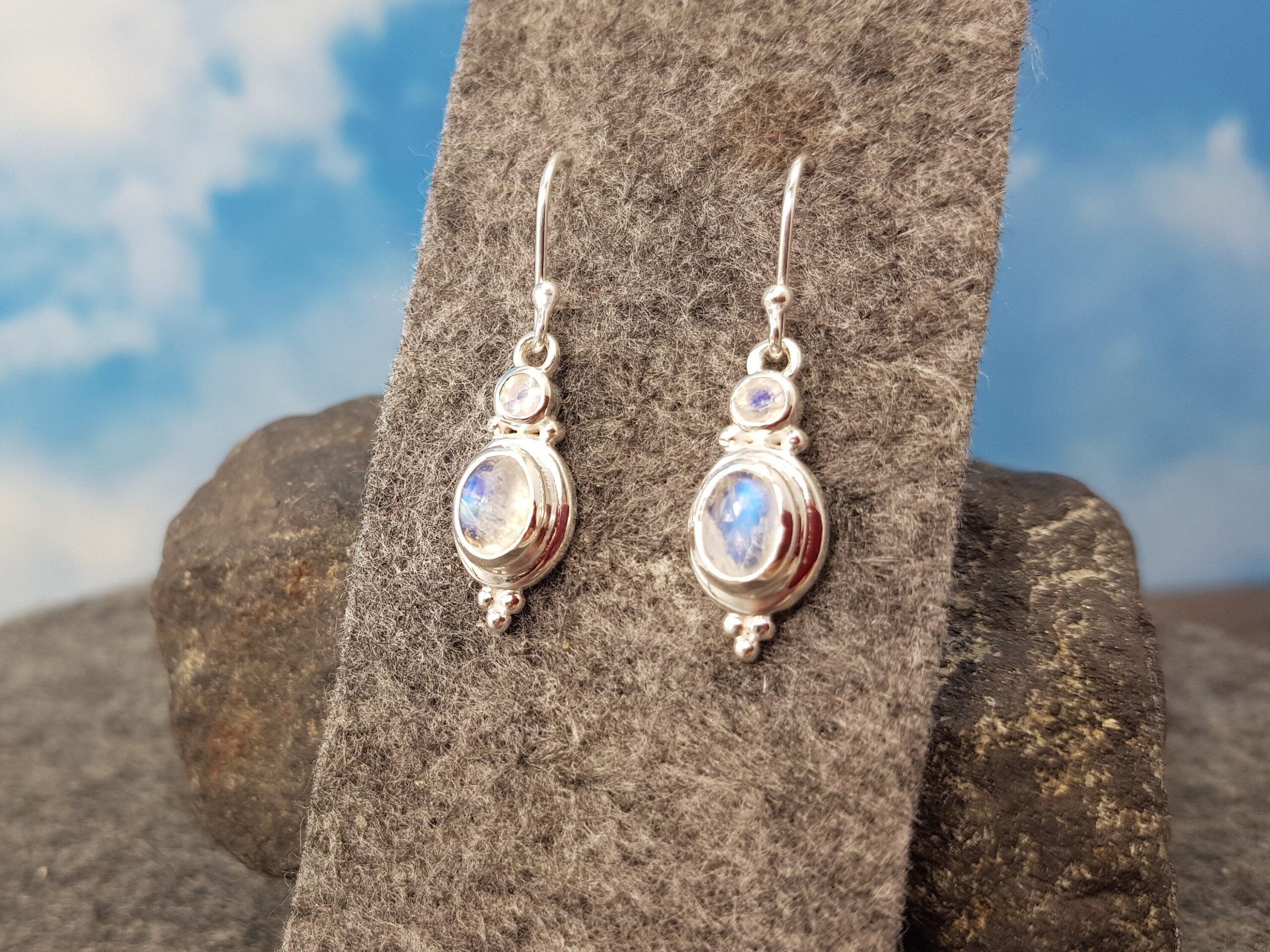 Ohrringe Mondstein 925 Silber