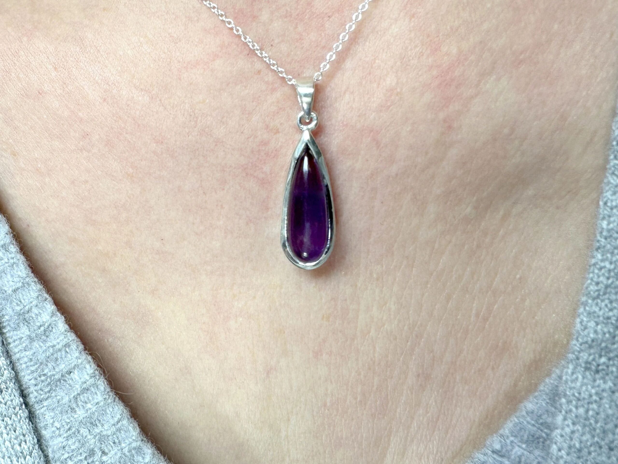 Anhänger Amethyst Cabochon Silber