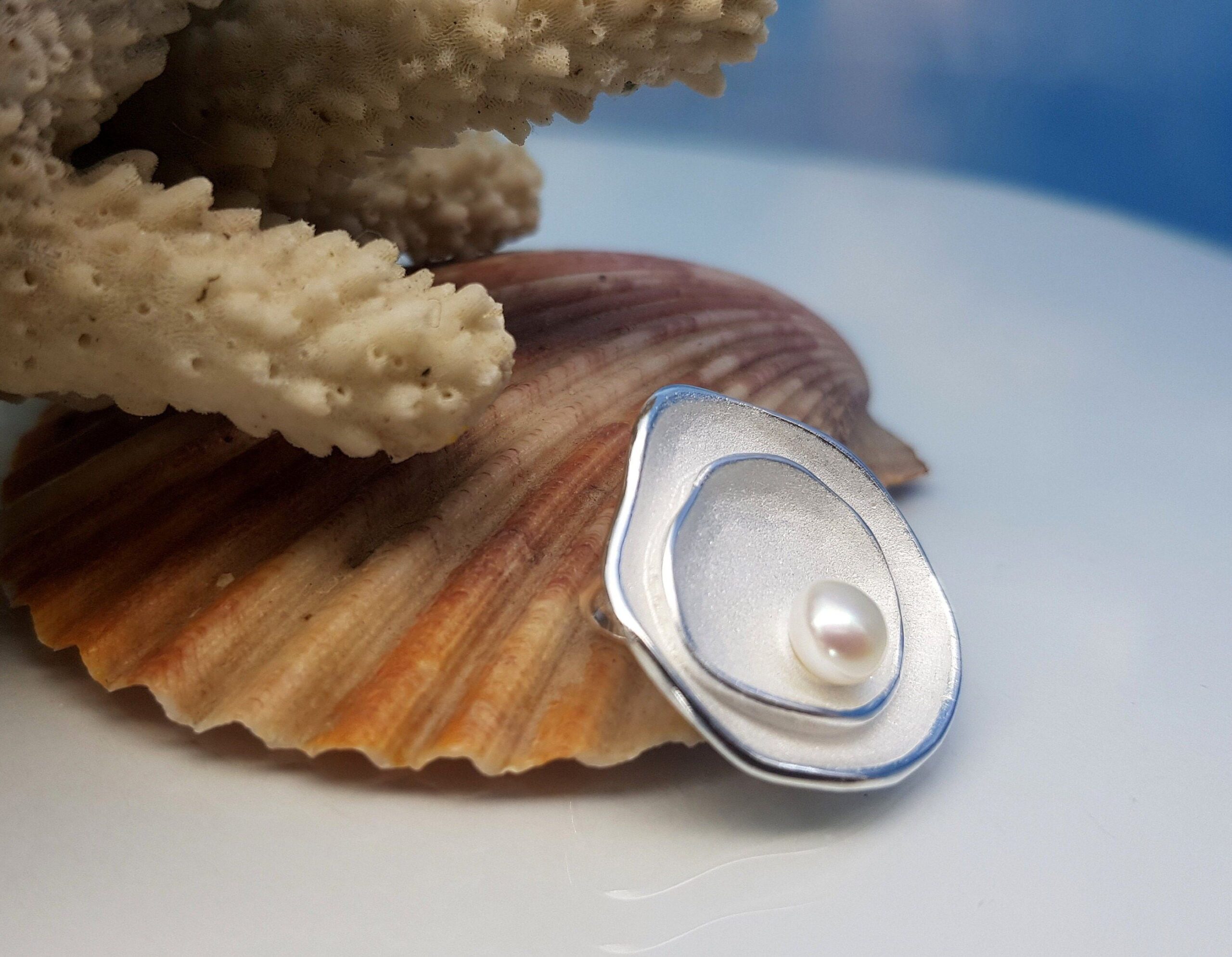 Anhänger echte Perle Silber