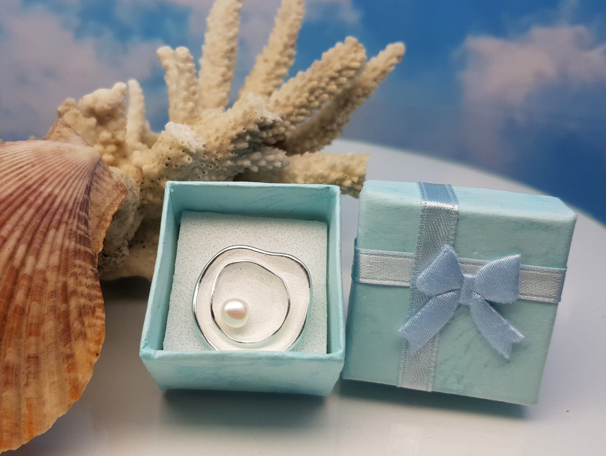 Anhänger echte Perle Silber