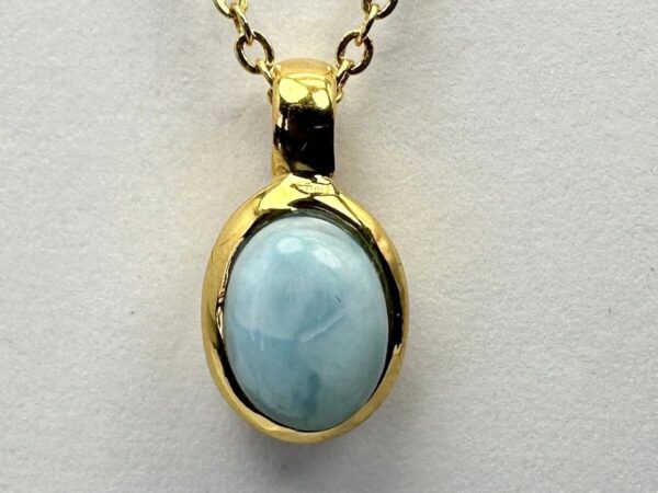 Anhänger echter Larimar Gold
